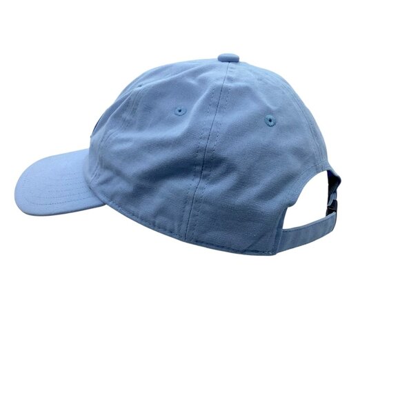 Adidas Three Stripe Life Climalite Baseball Cap Light Blue Adjustable Strap - Picture 3 of 7